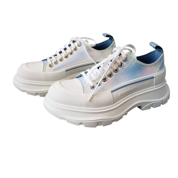 Alexander McQueen Iridescent Y2K Sneakers Gothcore Fairy Punk Dopamine Dressing - Picture 3 of 16